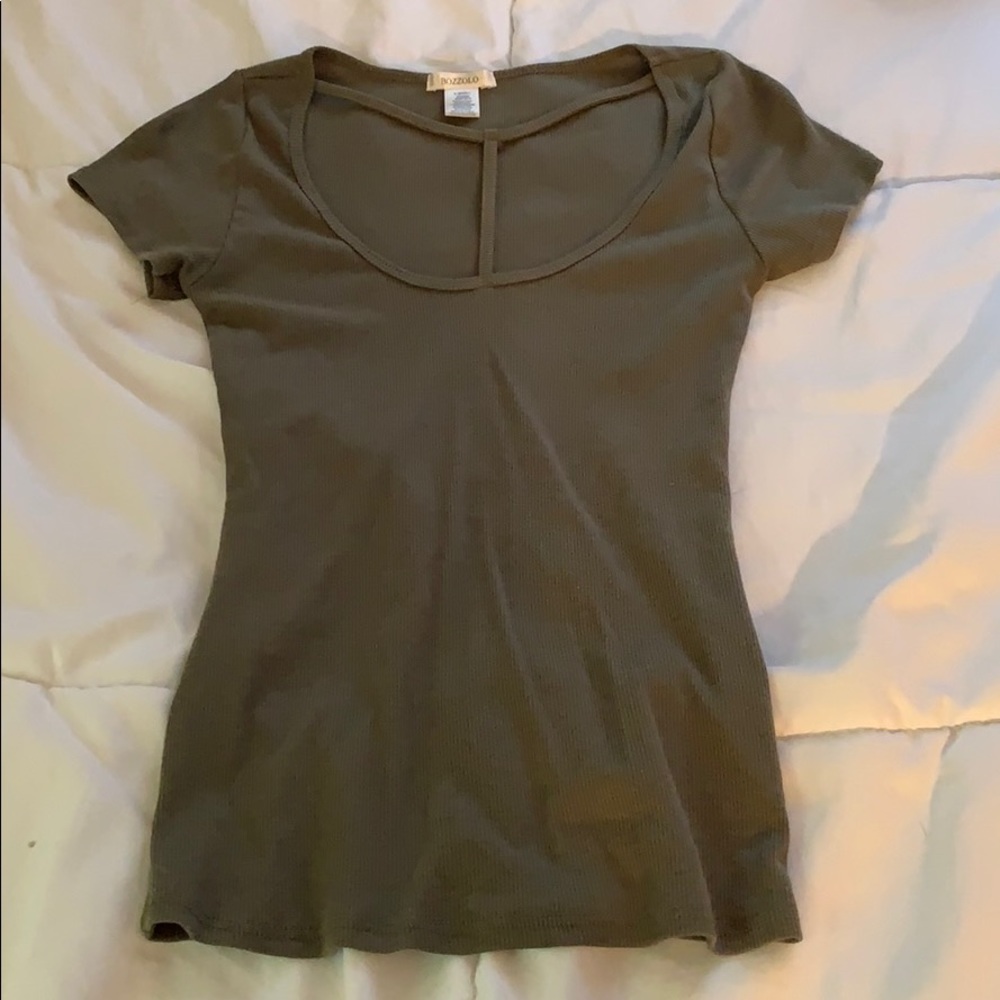 green tee shirt